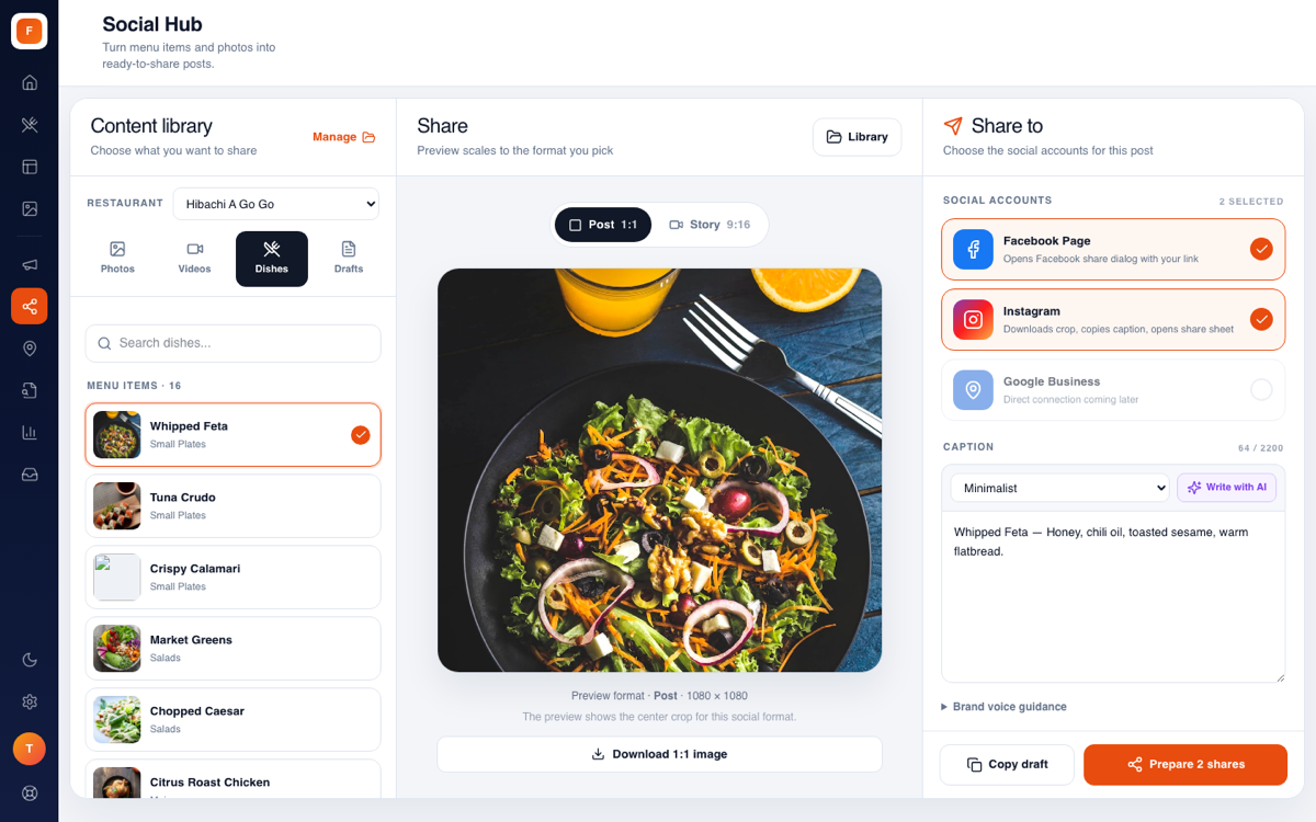 FoodPages Social Hub